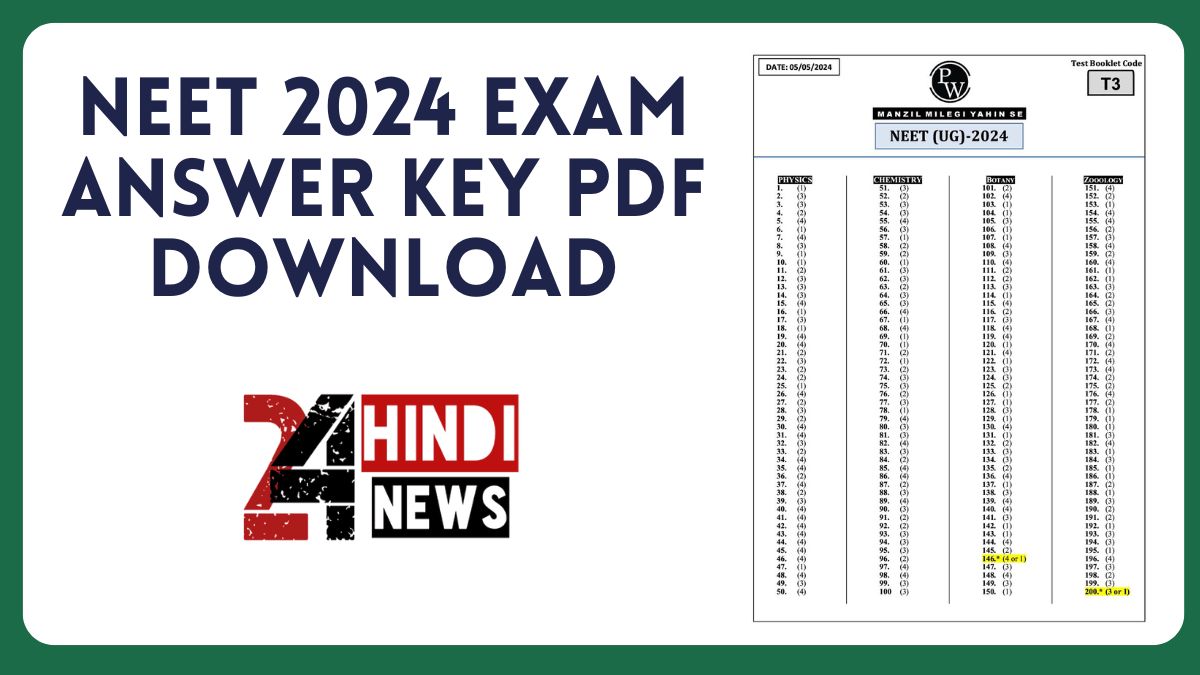 Neet 2024 Exam Answer Key Pdf Download